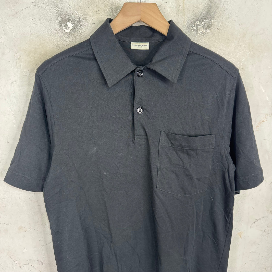 Dries Van Noten Black Polo