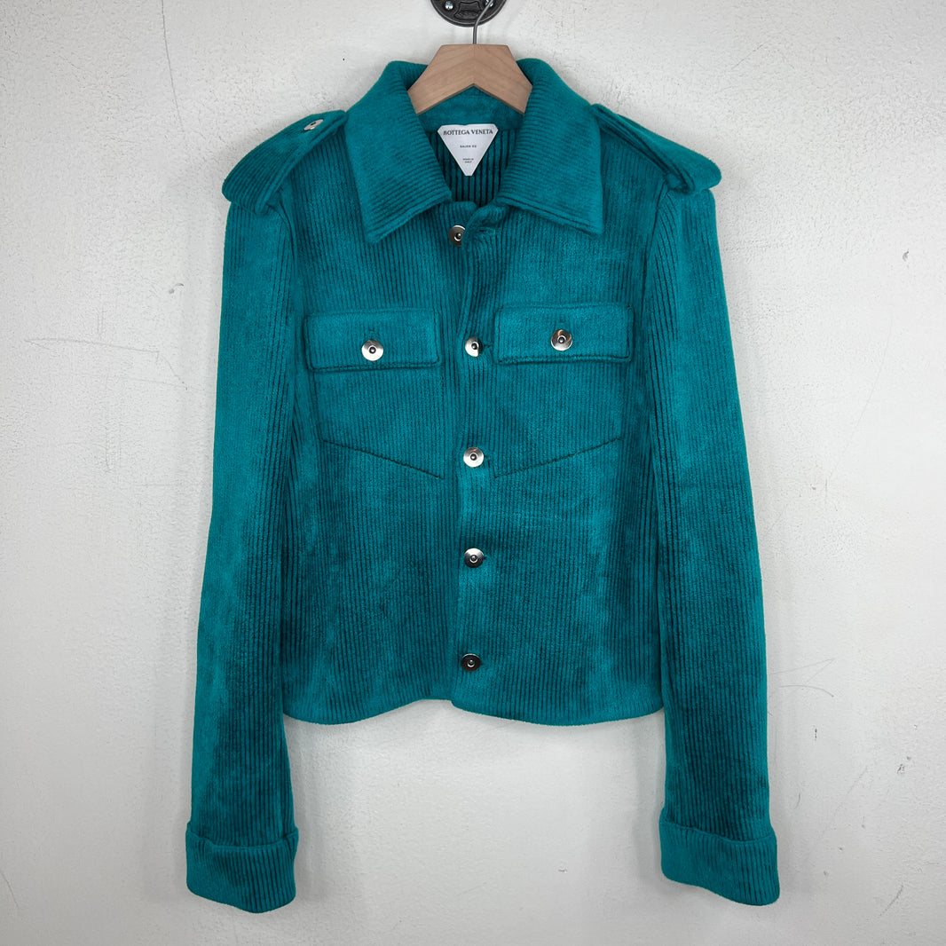 Bottega Veneta Teal Corduroy Jacket