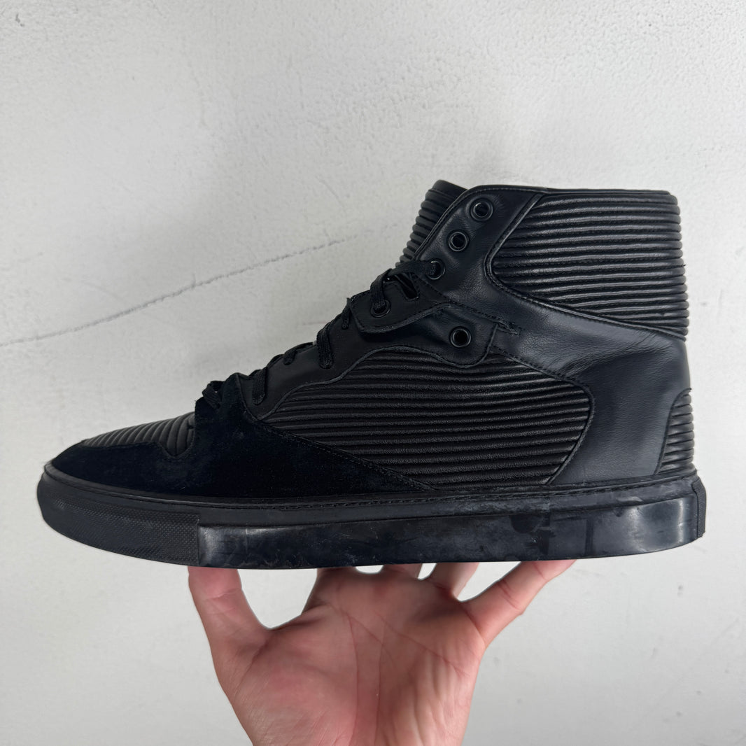 Balenciaga Cotes Pleated Black Sneakers