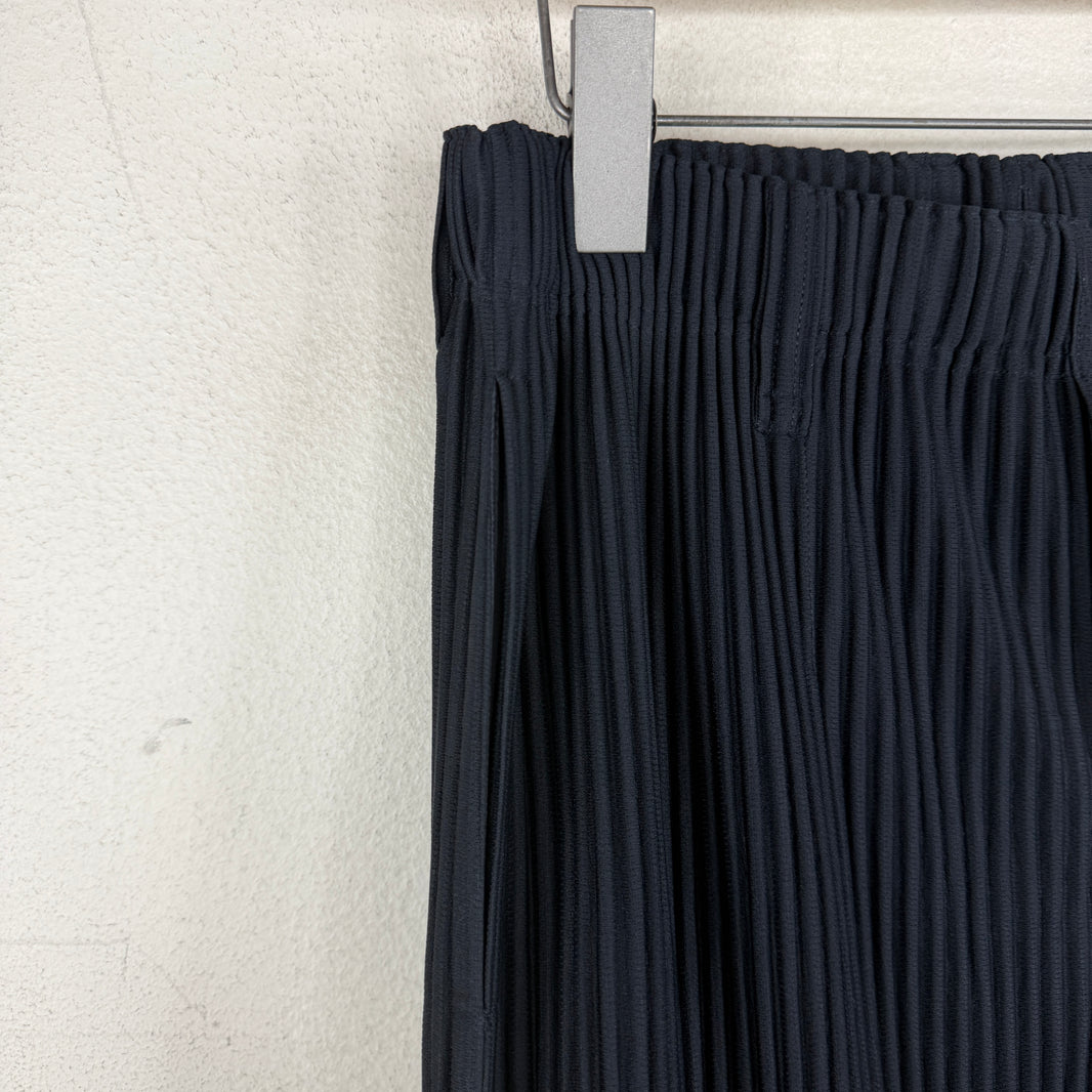 Issey Miyake Navy Pleated Trousers