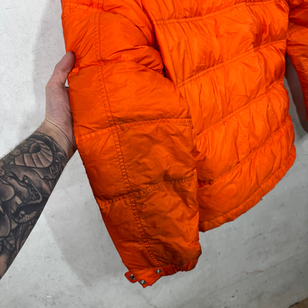 Prada Orange Plaqued Puffer Jacket