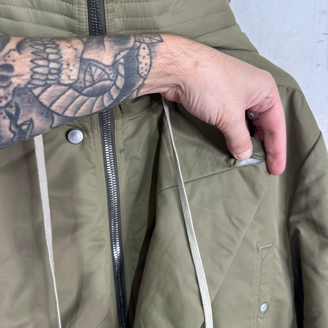Rick Owens Luxor Cropped Ribbed Exploder Bomber