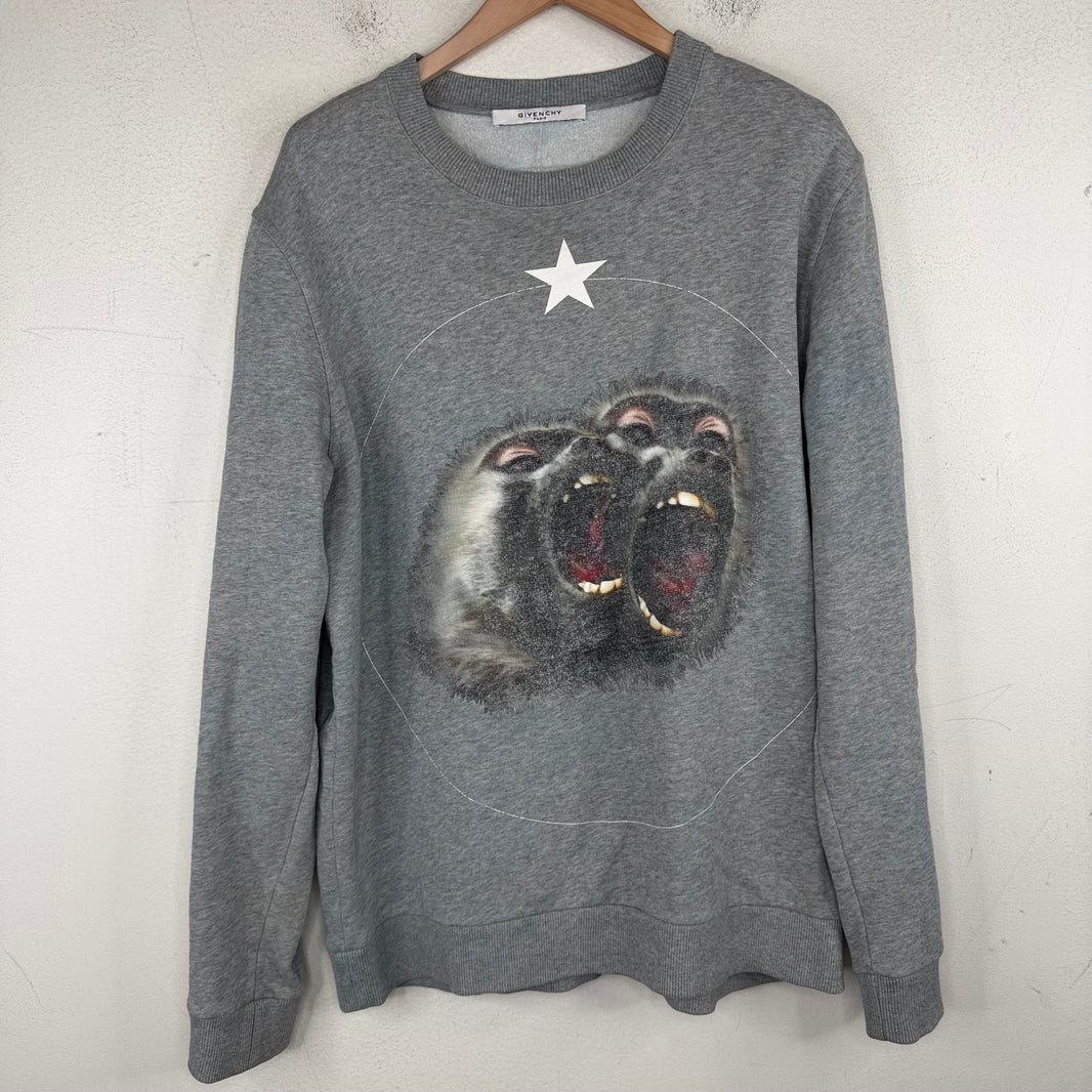 Givenchy Gray Baboon Crewneck