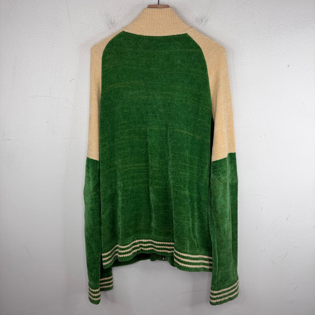 Marni Green Chenille Velvet Cardigan