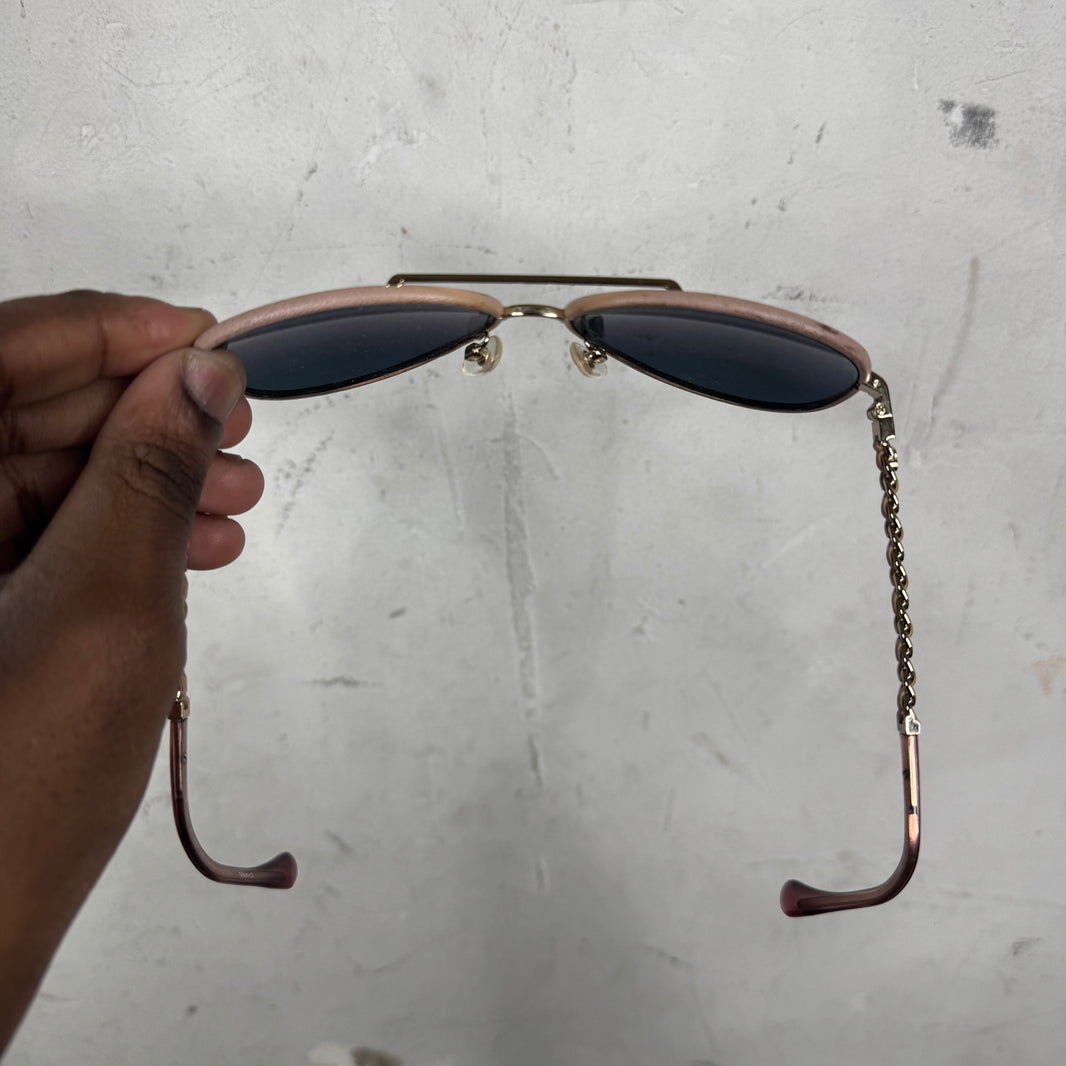 Chanel Purple Tinted Aviator Sunglasses