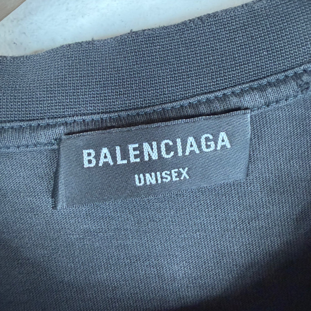 Balenciaga Sporty B Distressed T-Shirt