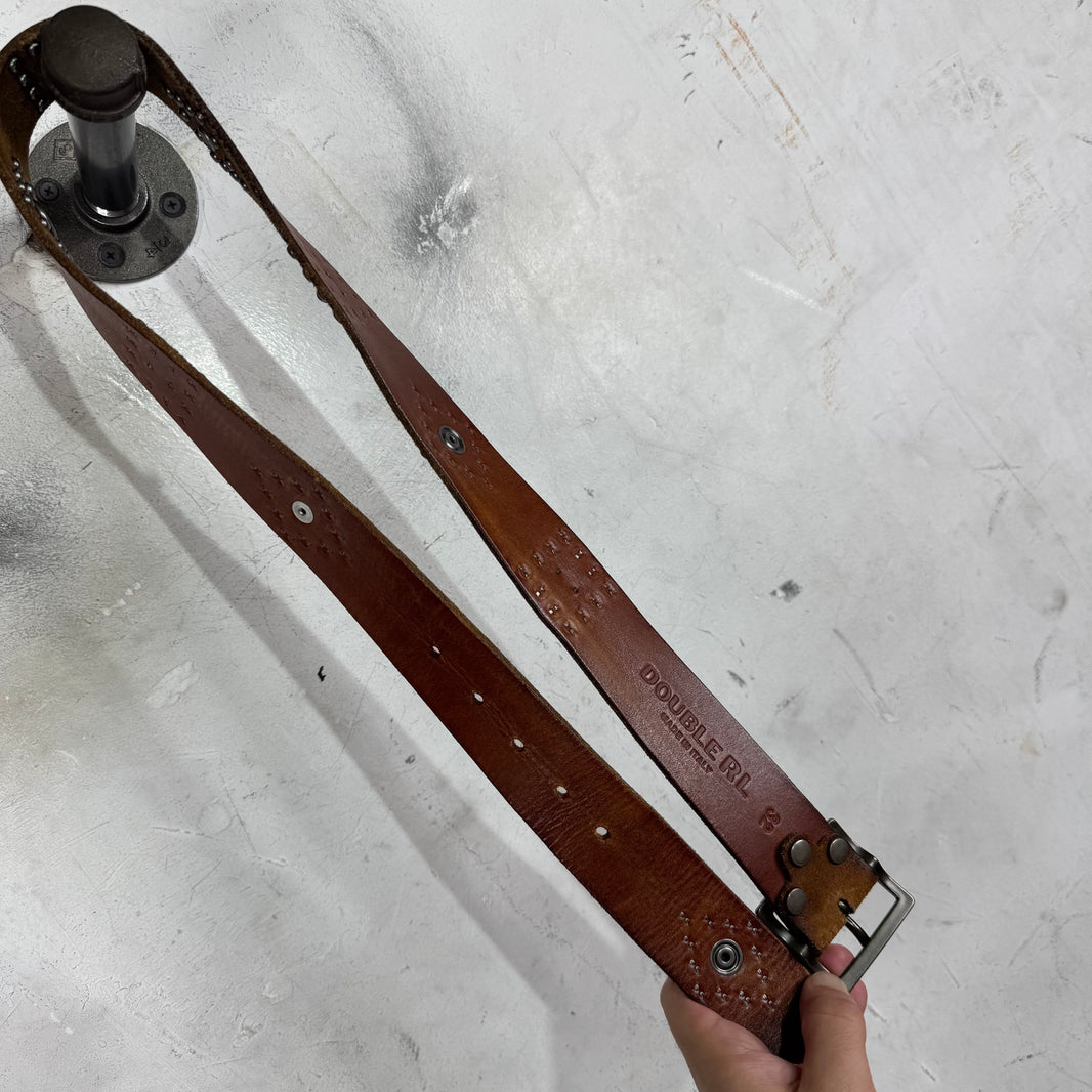 RRL Suede Studded Belt