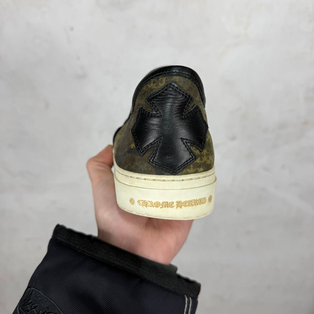 Chrome Hearts Camo Plus Dagger Slip On Sneakers