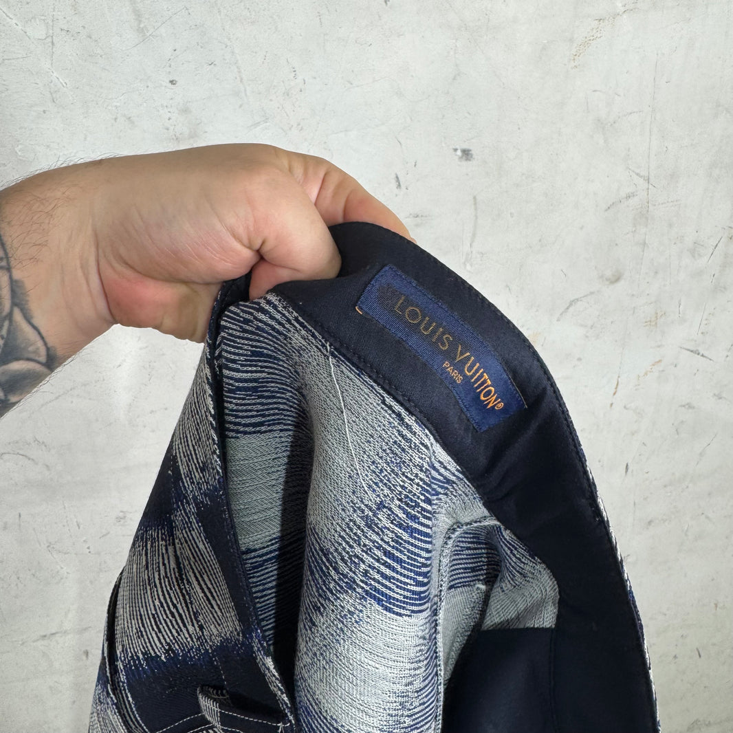 Louis Vuitton Damier Navy Scribbled Workwear Pants