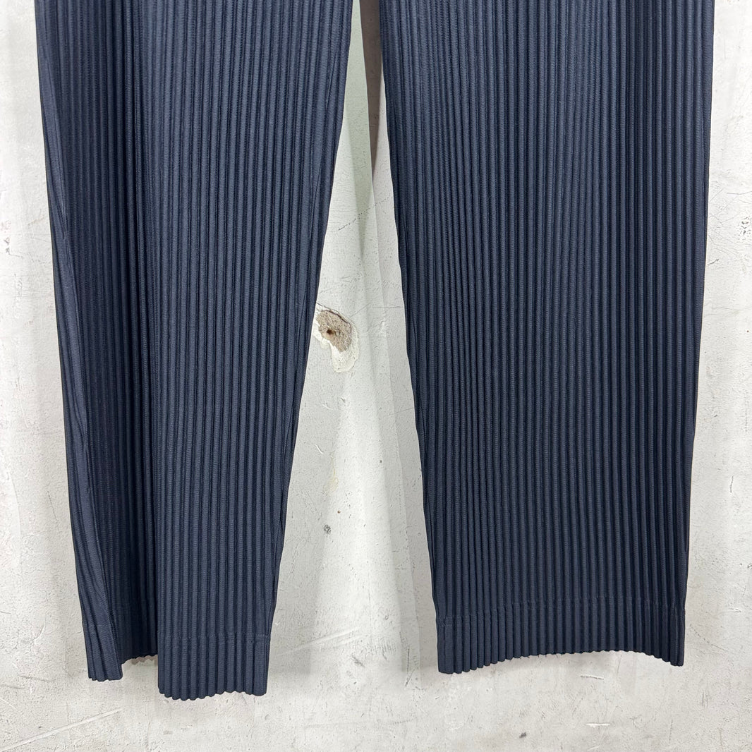 Issey Miyake Dark Navy Pleated Trousers