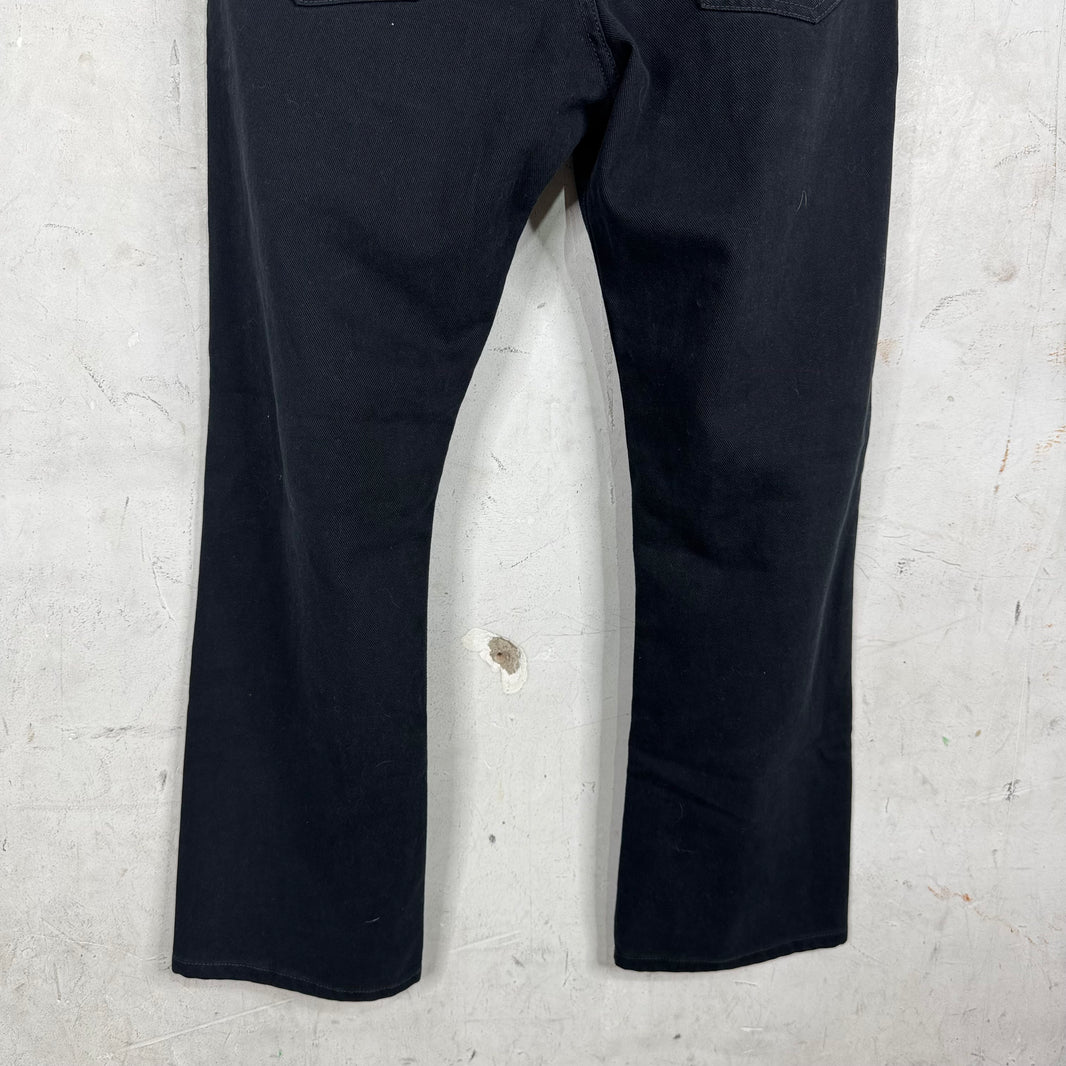 Balenciaga Black Distressed Straight Jeans