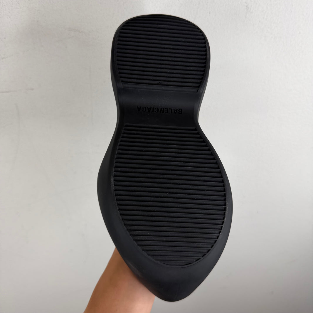 Balenciaga Black Rubber Technoclogs
