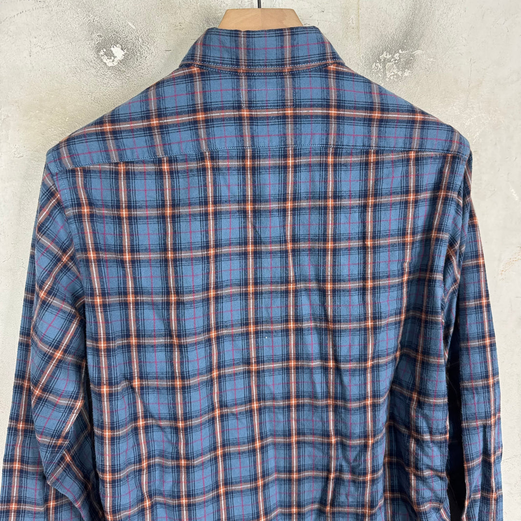 Saint Laurent Blue Plaid Flannel