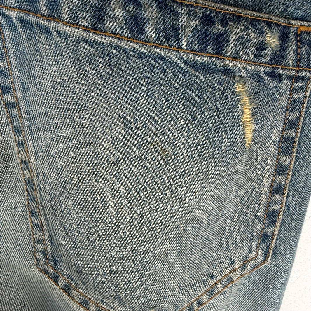Helmut Lang Light Wash Distressed Jeans