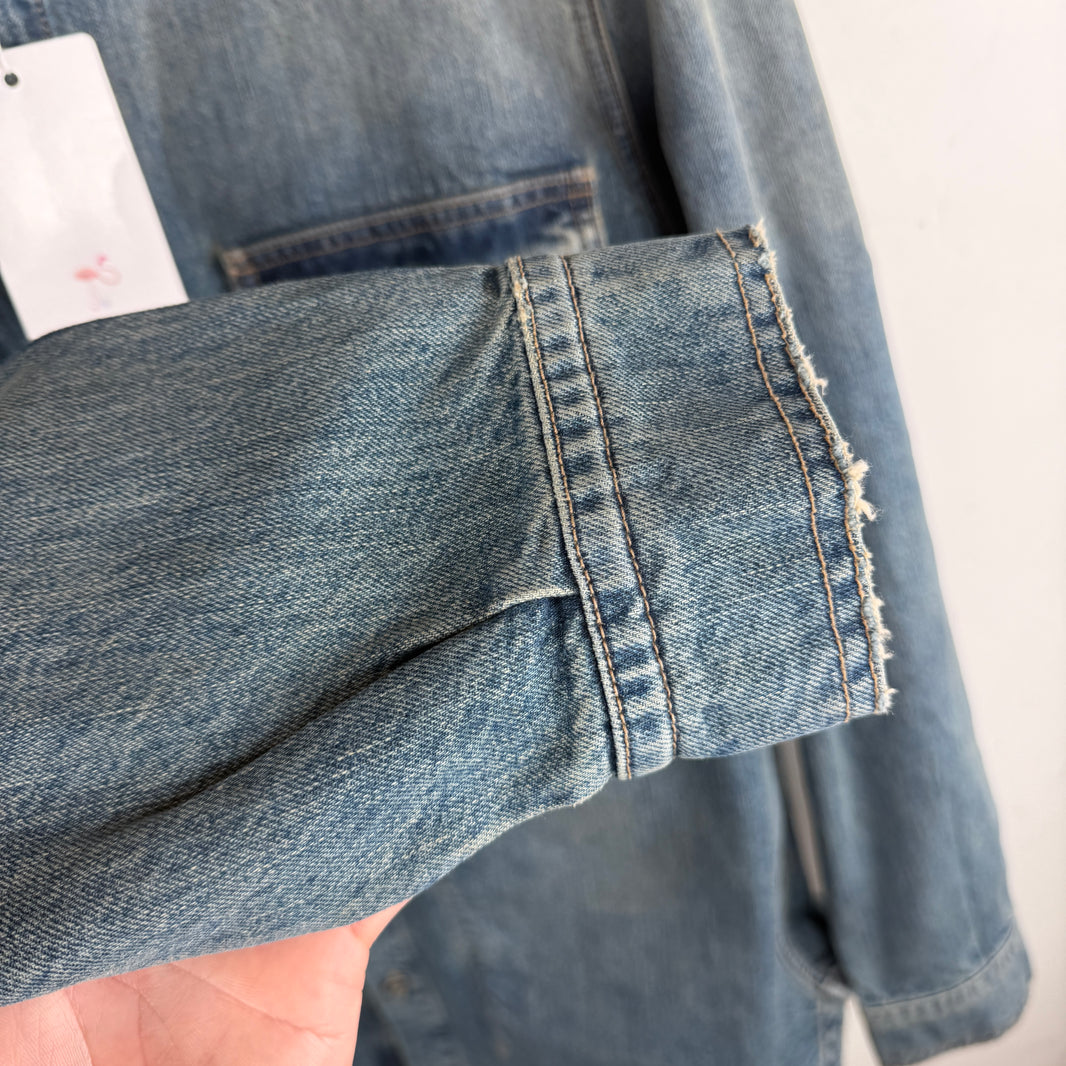 DRKSHDW Washed Indigo Denim Overshirt