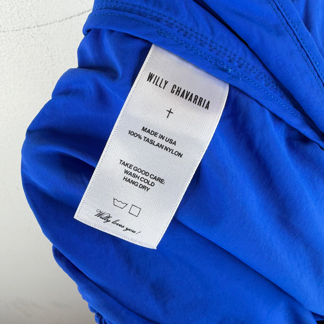 Willy Chavarria Blue Nylon Trackpants