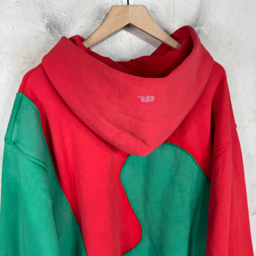 ERL Red/Green Wave Hoodie