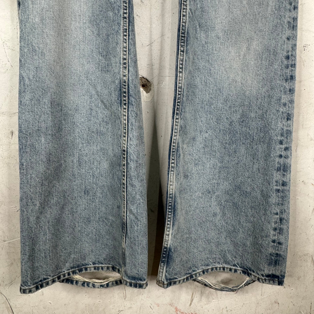 Balenciaga Altered Light Wash Flare Jeans
