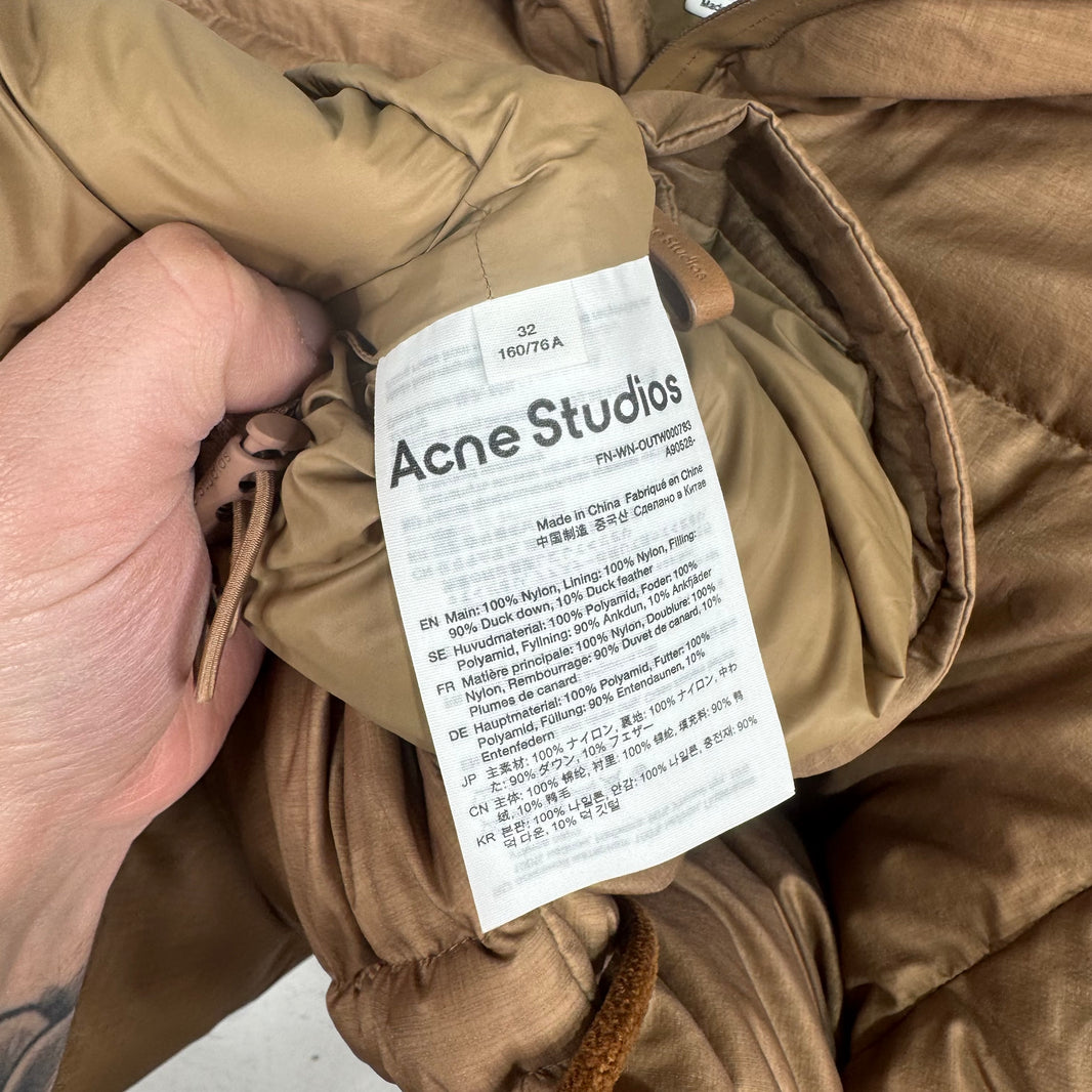 Acne Studios Beige Puffer Jacket