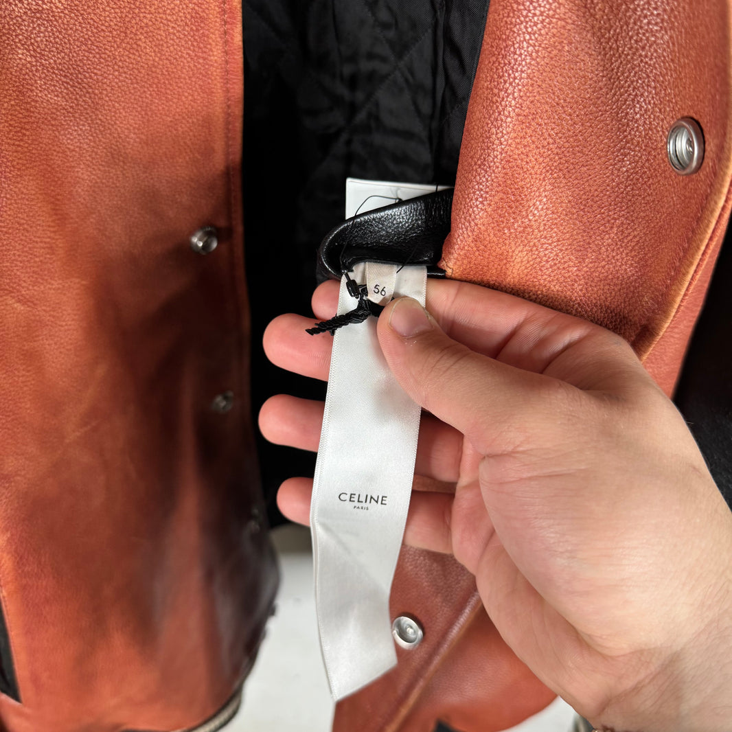 Celine Chenille Patched Leather Varsity