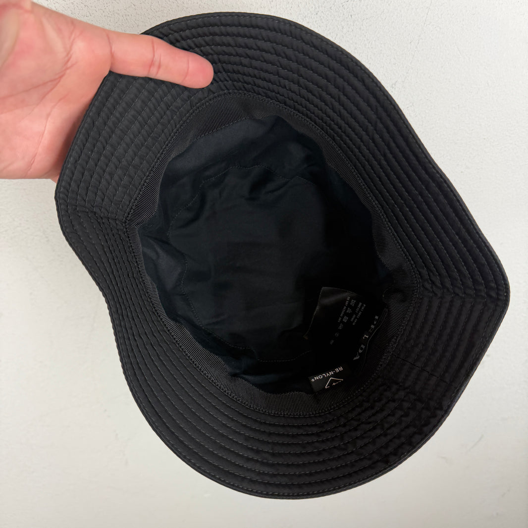 Prada Plaque Re-Nylon Bucket Hat