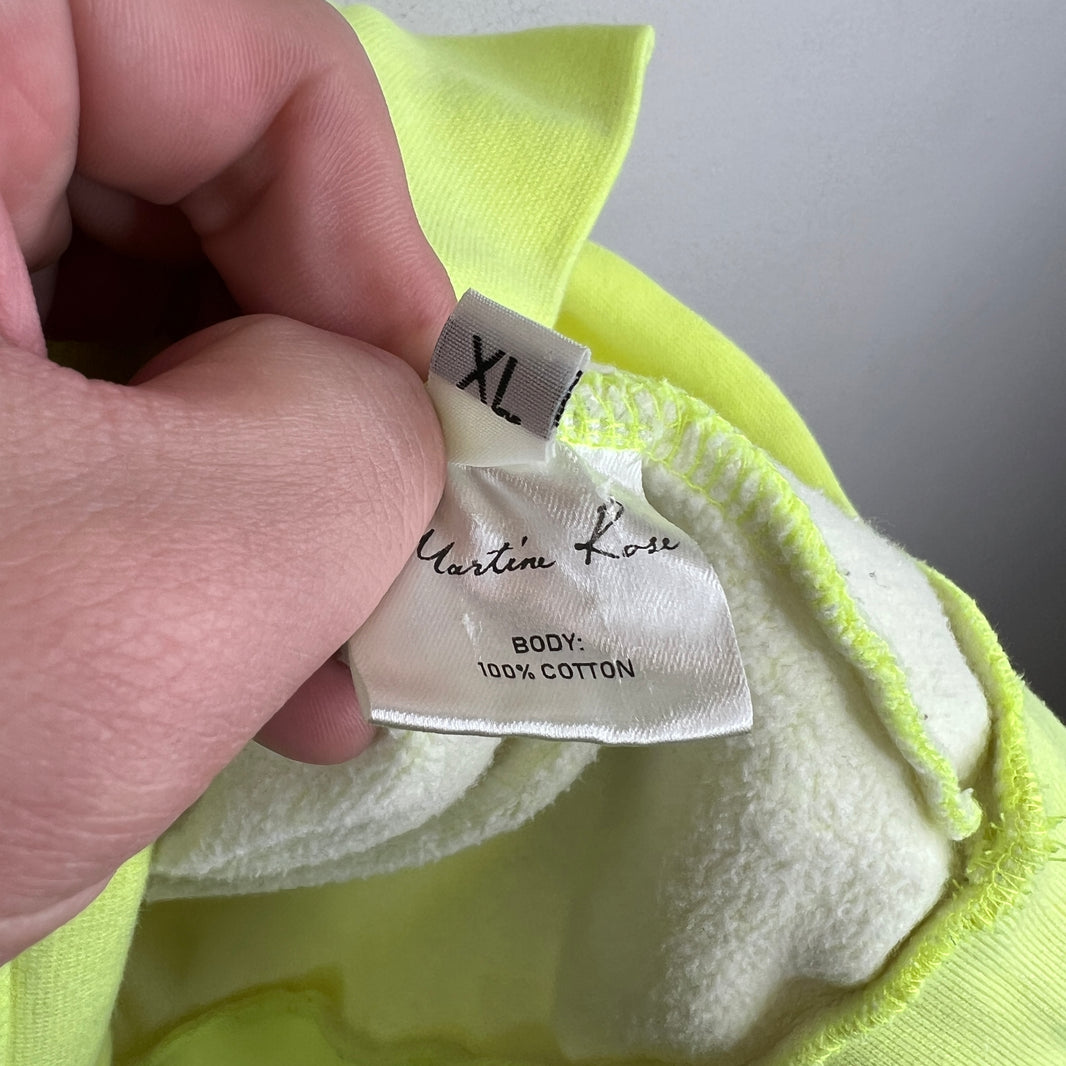 Martine Rose Neon Green Hoodie