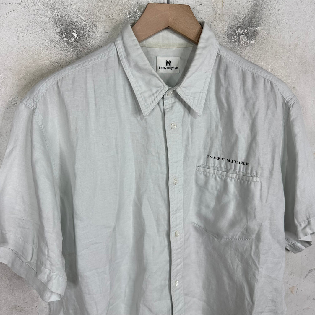 Issey Miyake Logo S/S Buttoned Shirt