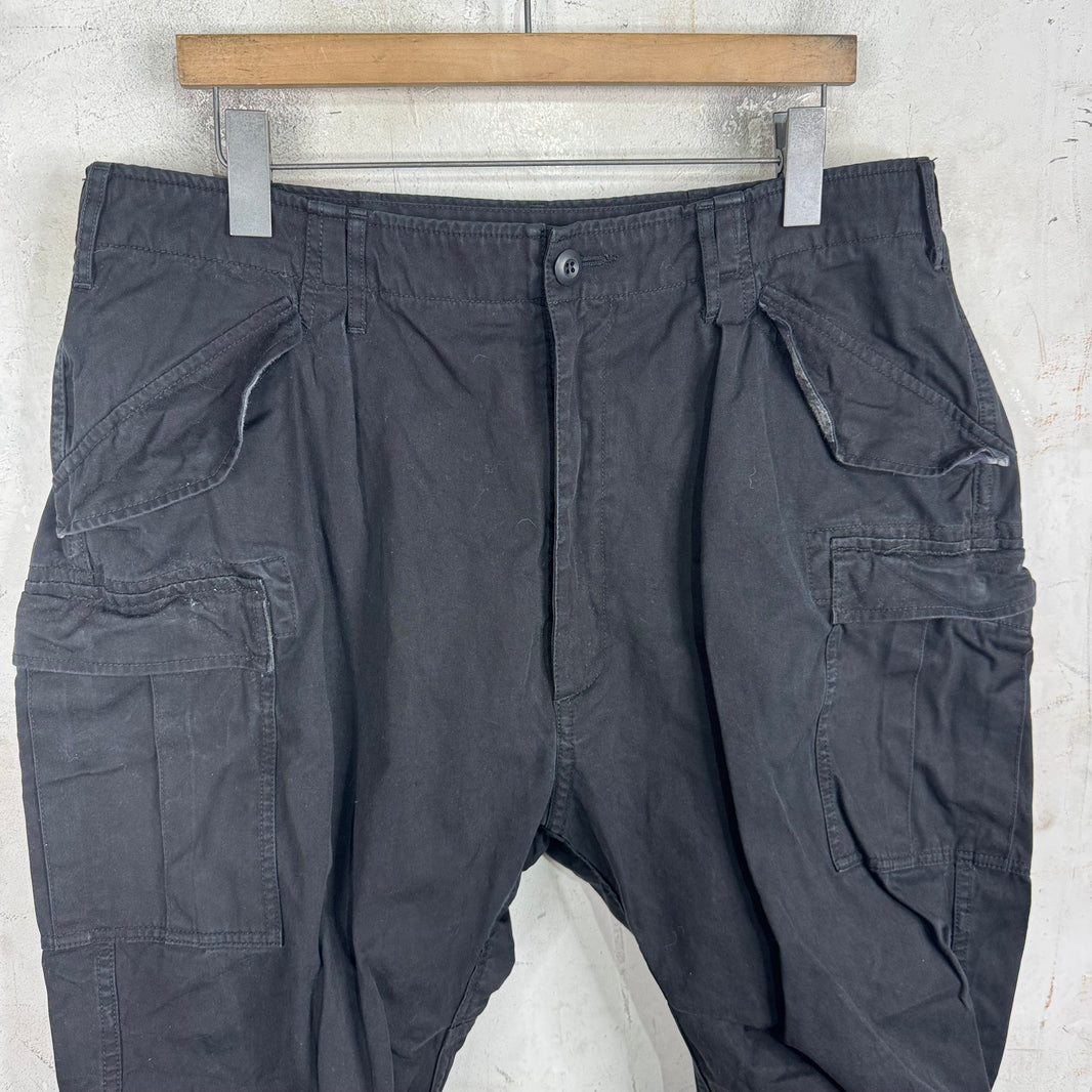 Junya Watanabe 2023 Drop Crotch Black Canvas Cargos