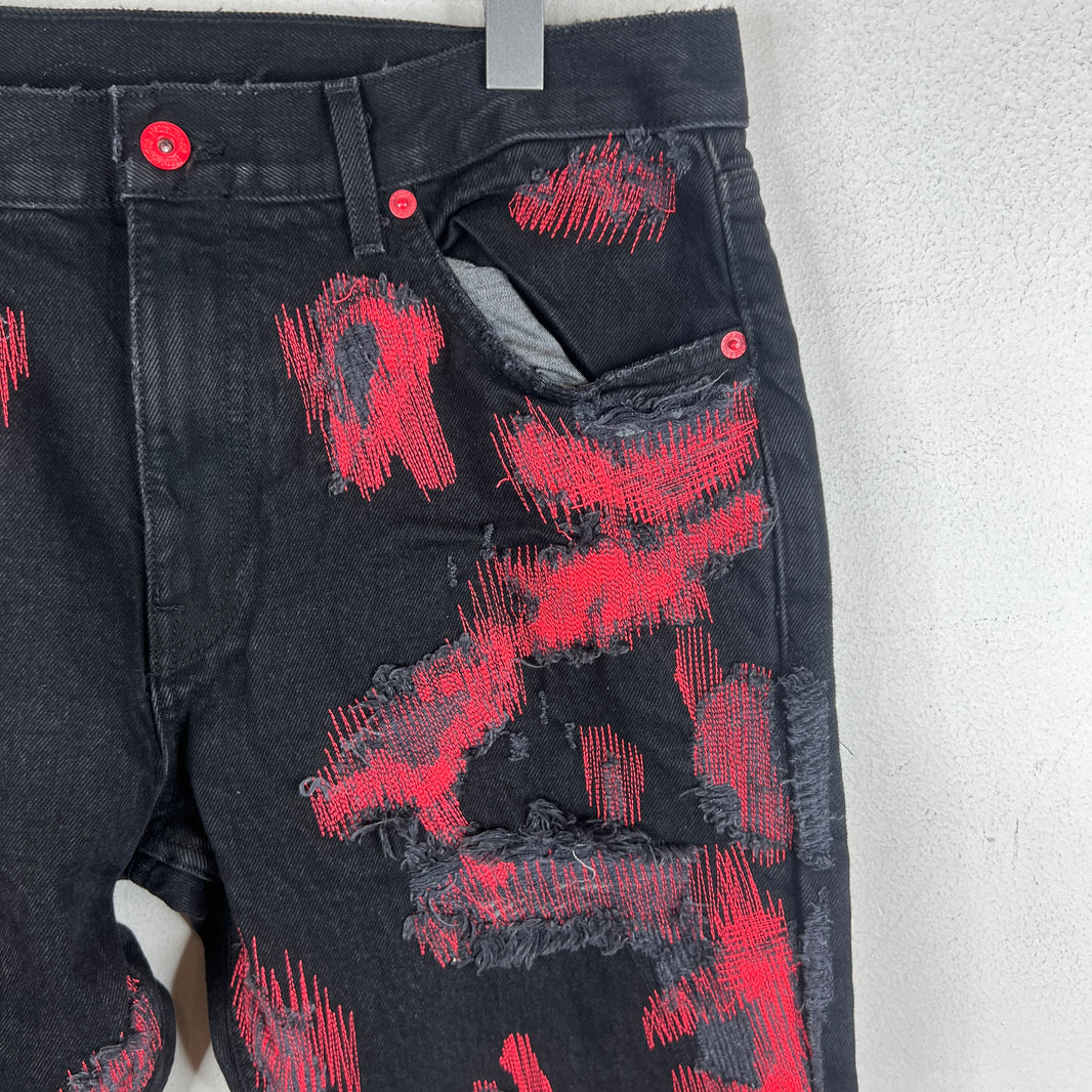 Endless Denim Red Logo Denim Jeans