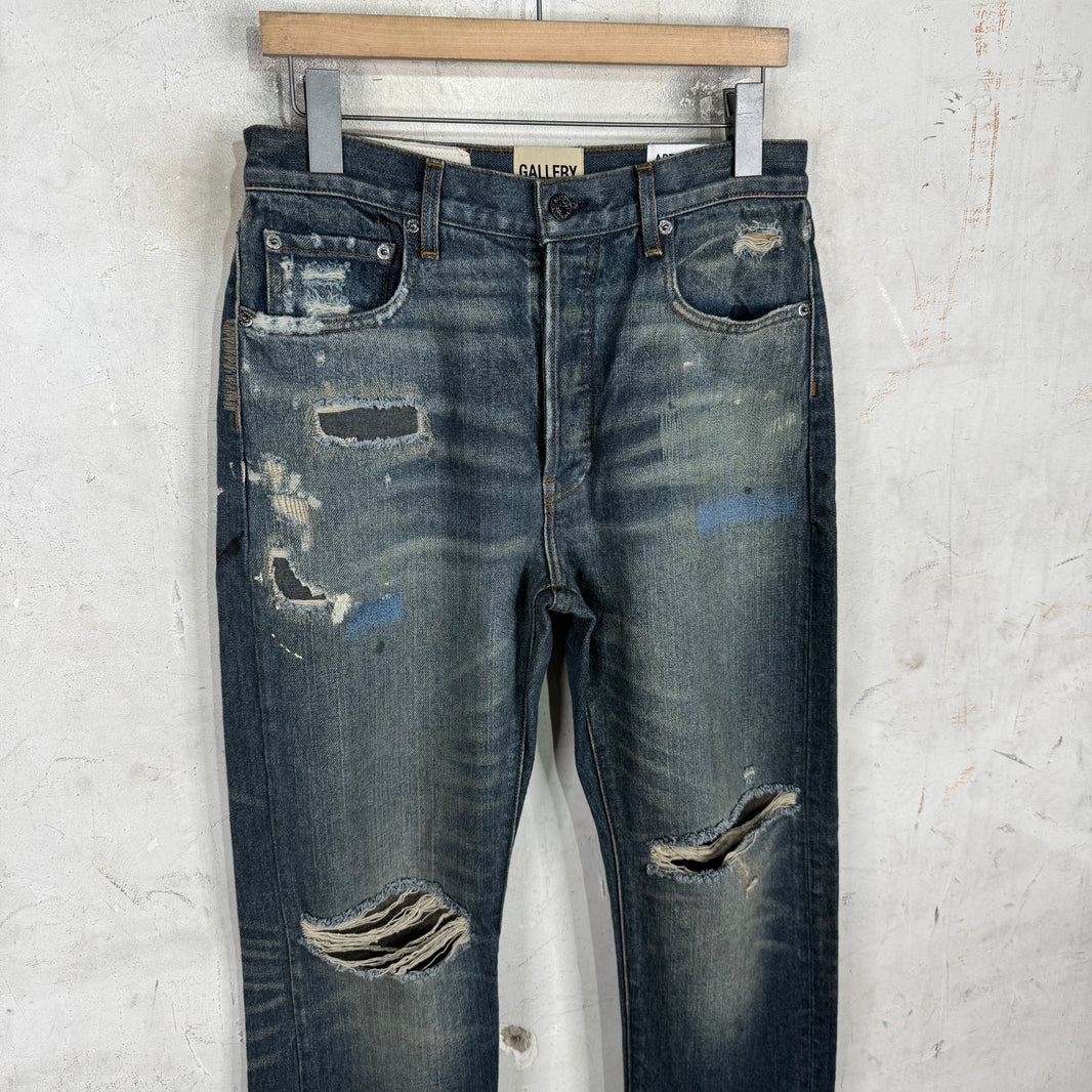 Gallery Dept Distressed Repaired Straight Jeans