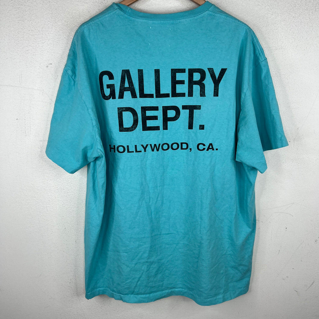 Gallery Dept Turquoise Logo T-Shirt