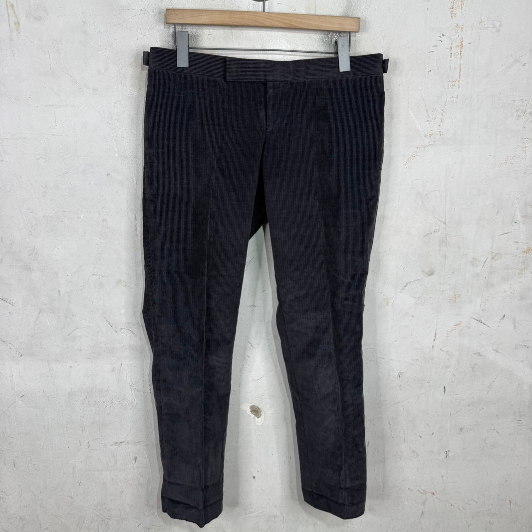 Thom Browne Dark Grey Corduroy Trousers
