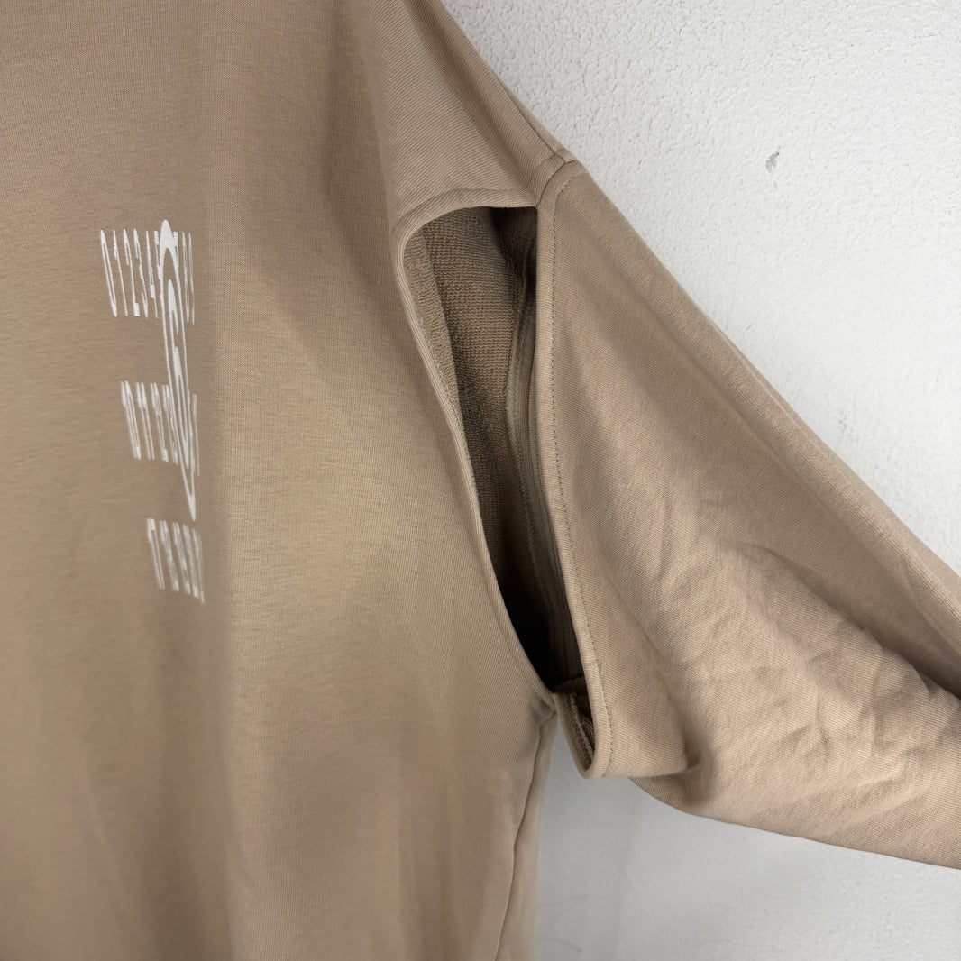 Margiela MM6 Open Sleeve Stretch Logo Crewneck