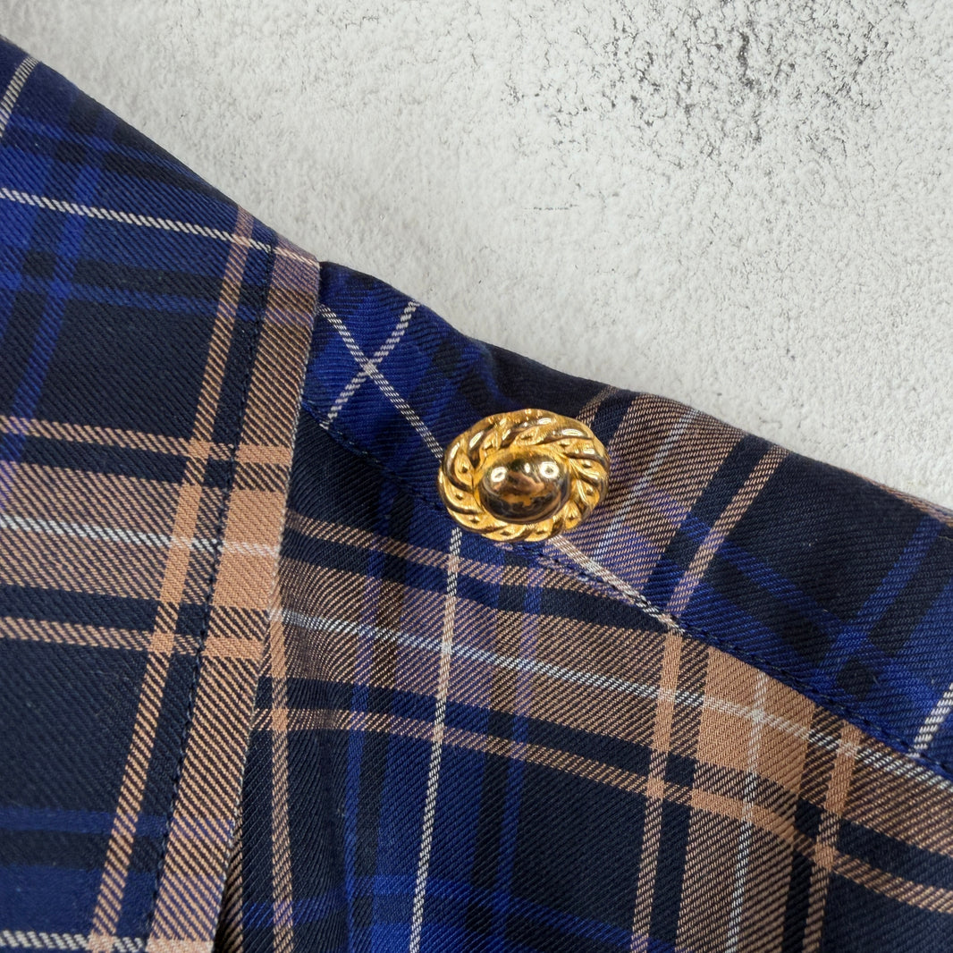 Balenciaga Medallion Asymmetrical Flannel