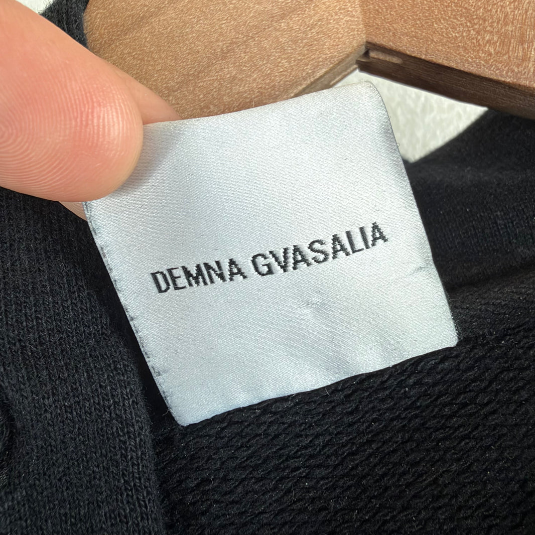 Vetements Cropped Long Washtag Hoodie