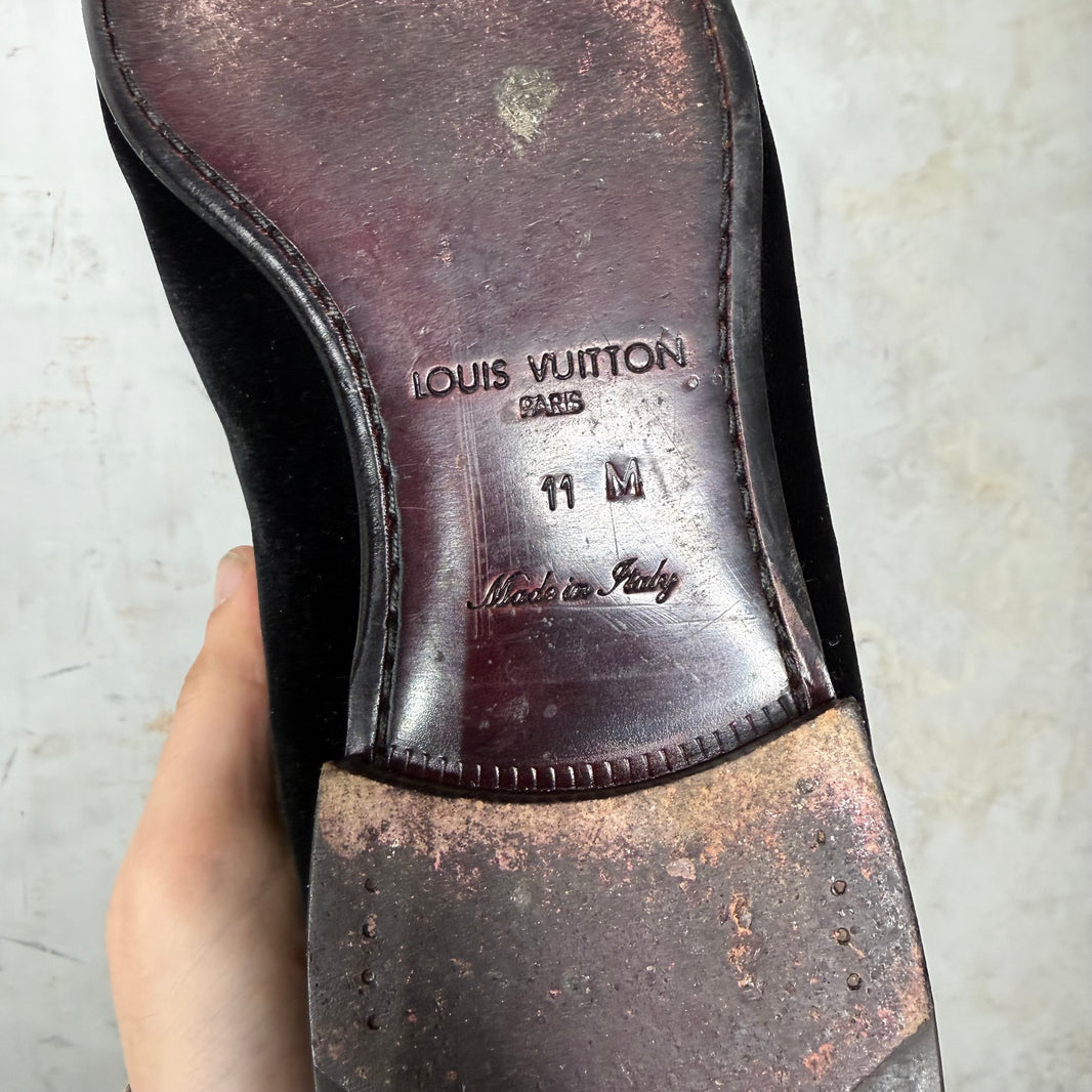 Louis Vuitton Aftershow Velvet Slippers