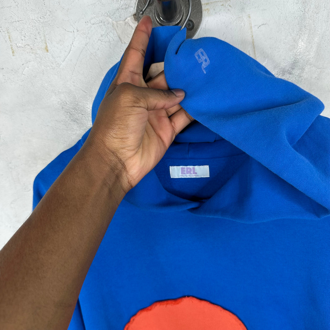 ERL Orange/Blue Swirl Hoodie