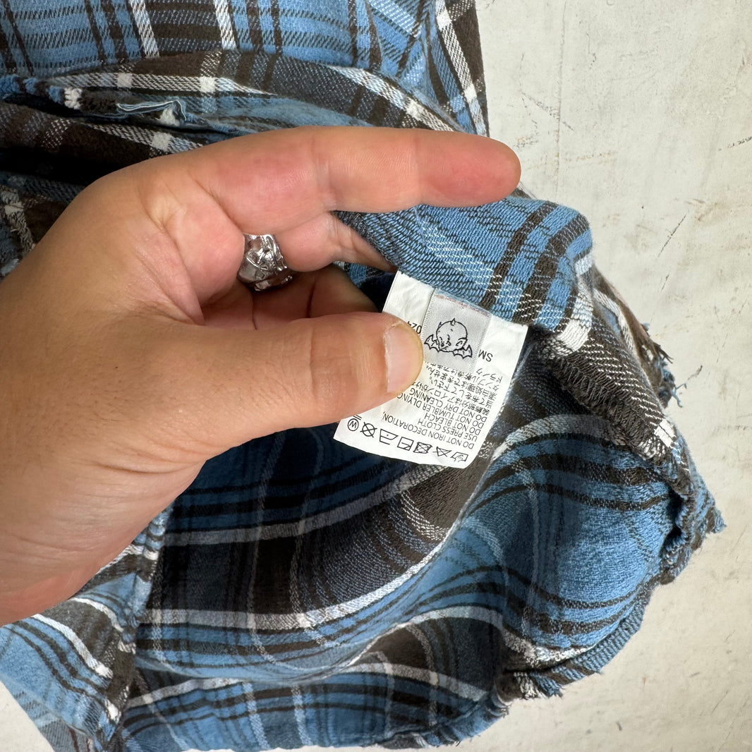 Saint Michael Distressed Plaid Flannel