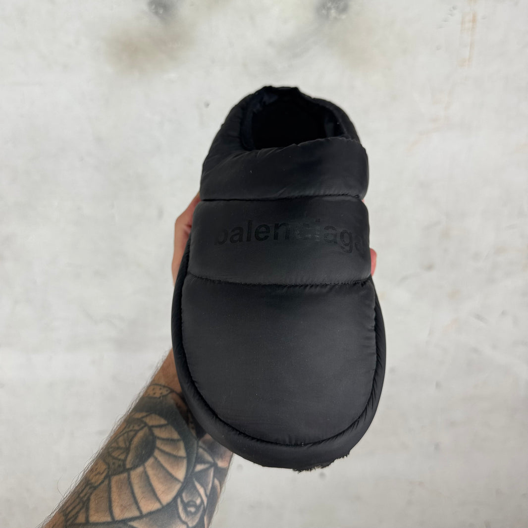Balenciaga Padded Logo Mules