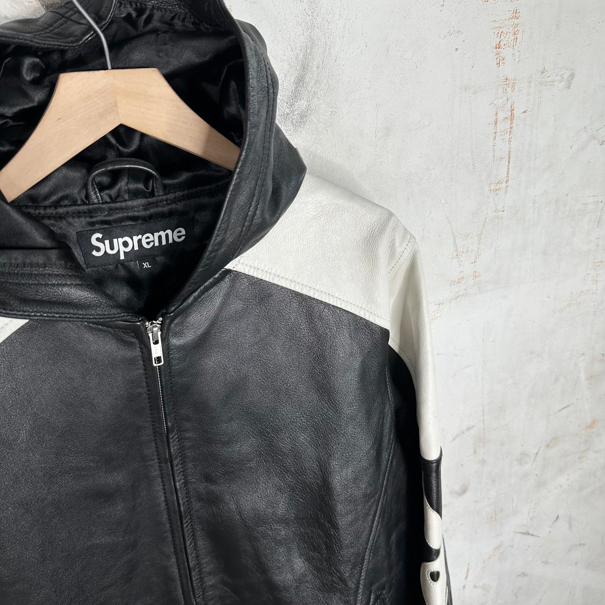 supreme playboy hooded leather jacket L｜ファッション