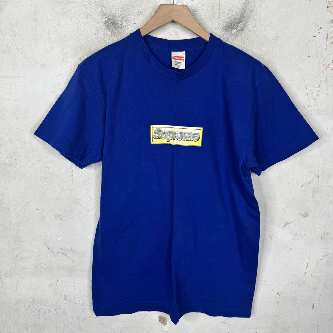 Supreme Blue Bling Box Logo T-Shirt