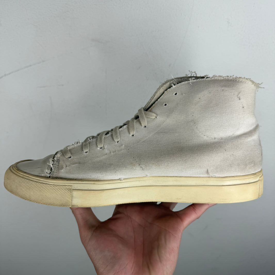 Margiela Deconstructed Canvas High Top Sneakers