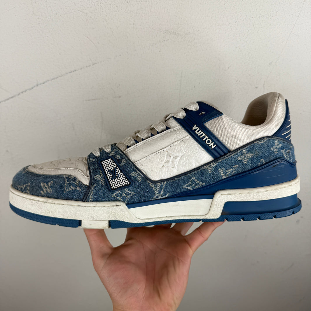 Louis Vuitton Denim/Leather Low Trainer Sneakers