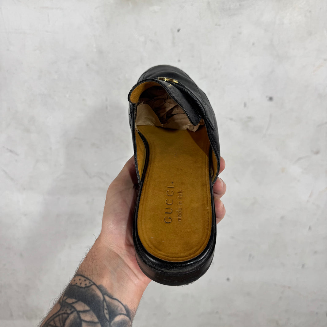 Gucci Interlock Leather Mules