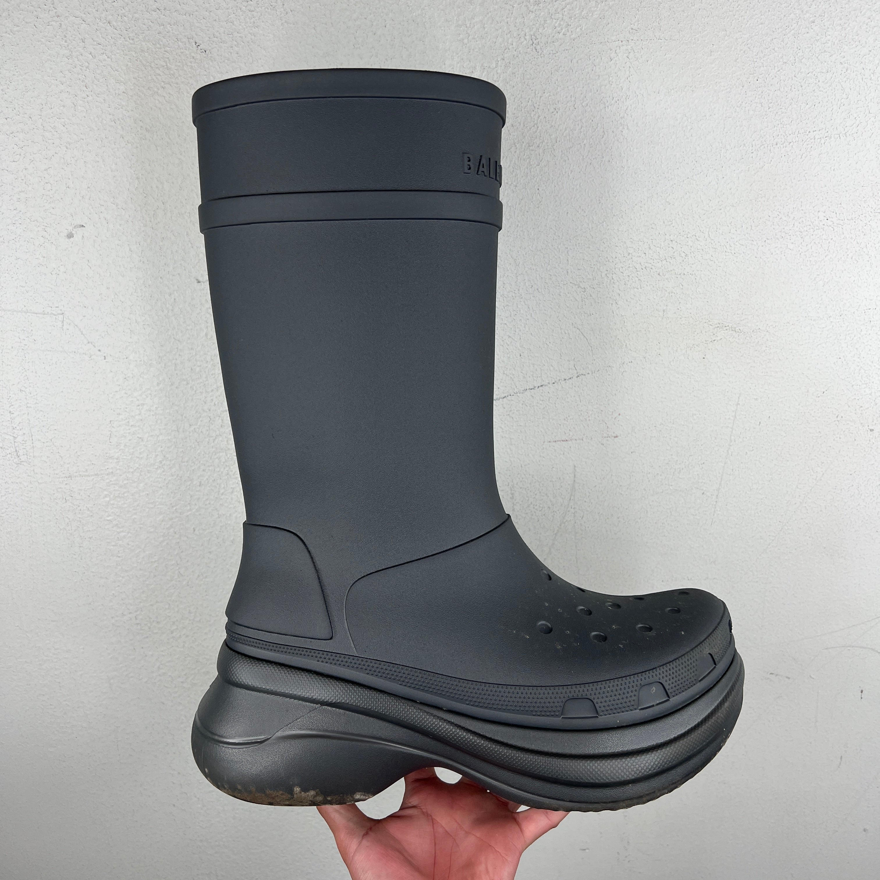 BALENCIAGA ×CROCS RUBBER BOOTS ブーツ グレー Balenciaga Gray Croc Boots – www.Lukes.store