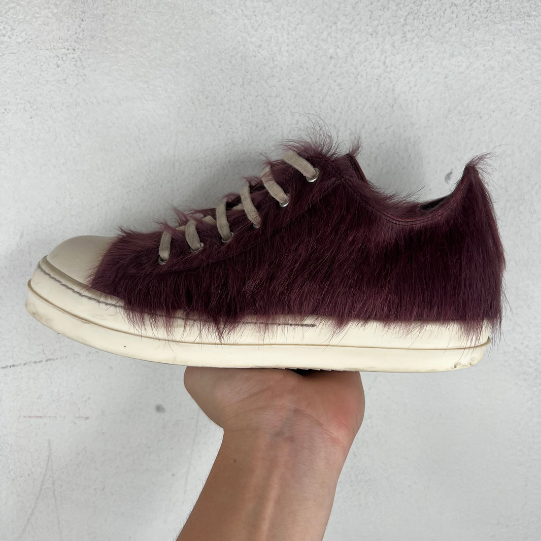 Rick Owens Amethyst Ponyhair Ramone Low Sneakers
