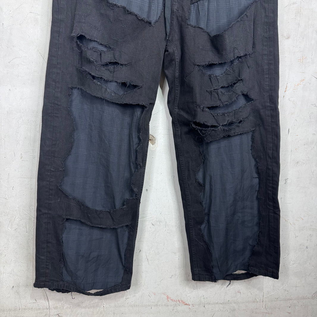 Balenciaga Distressed Double Layered Trouser Jeans