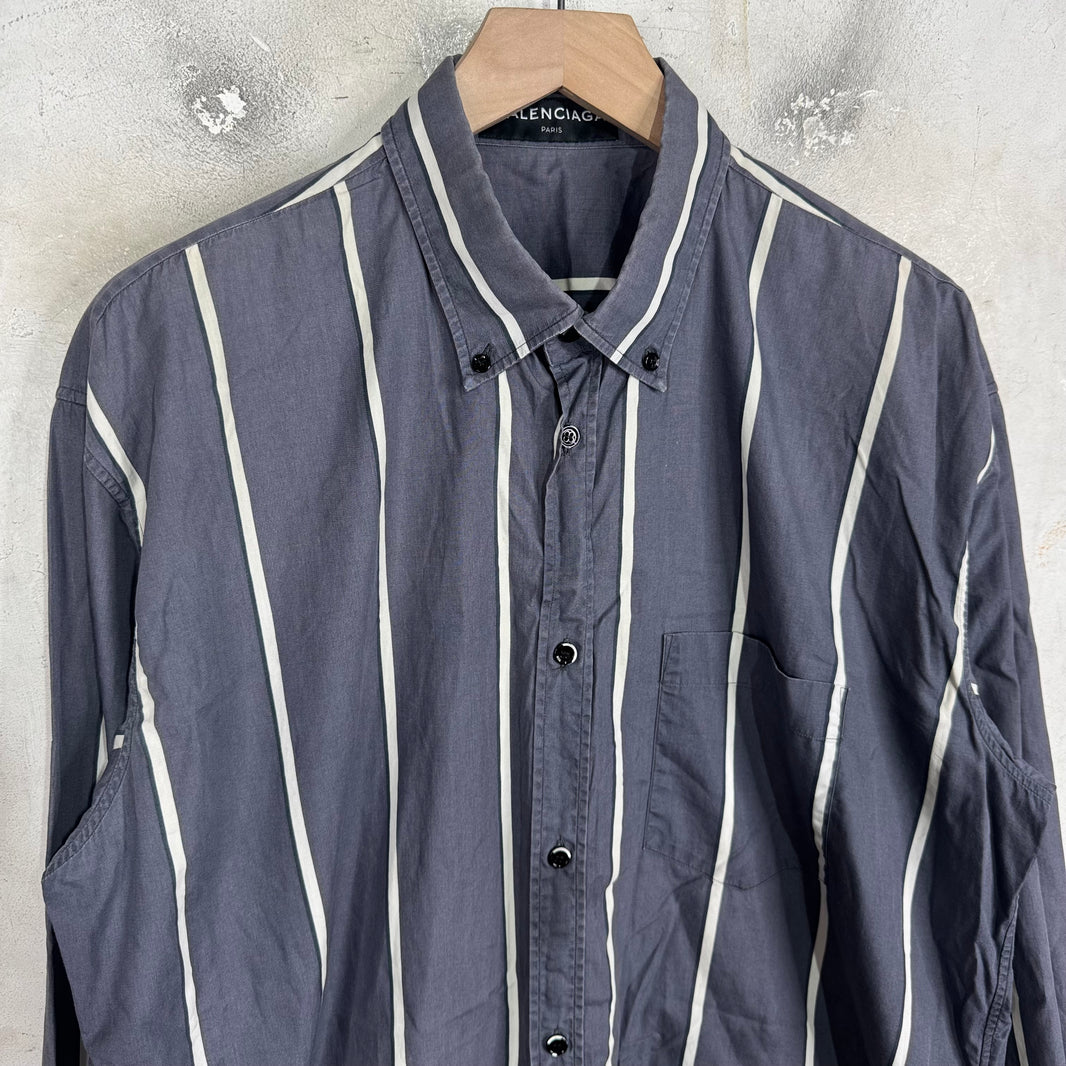Balenciaga Power Of Dreams Striped Button Up