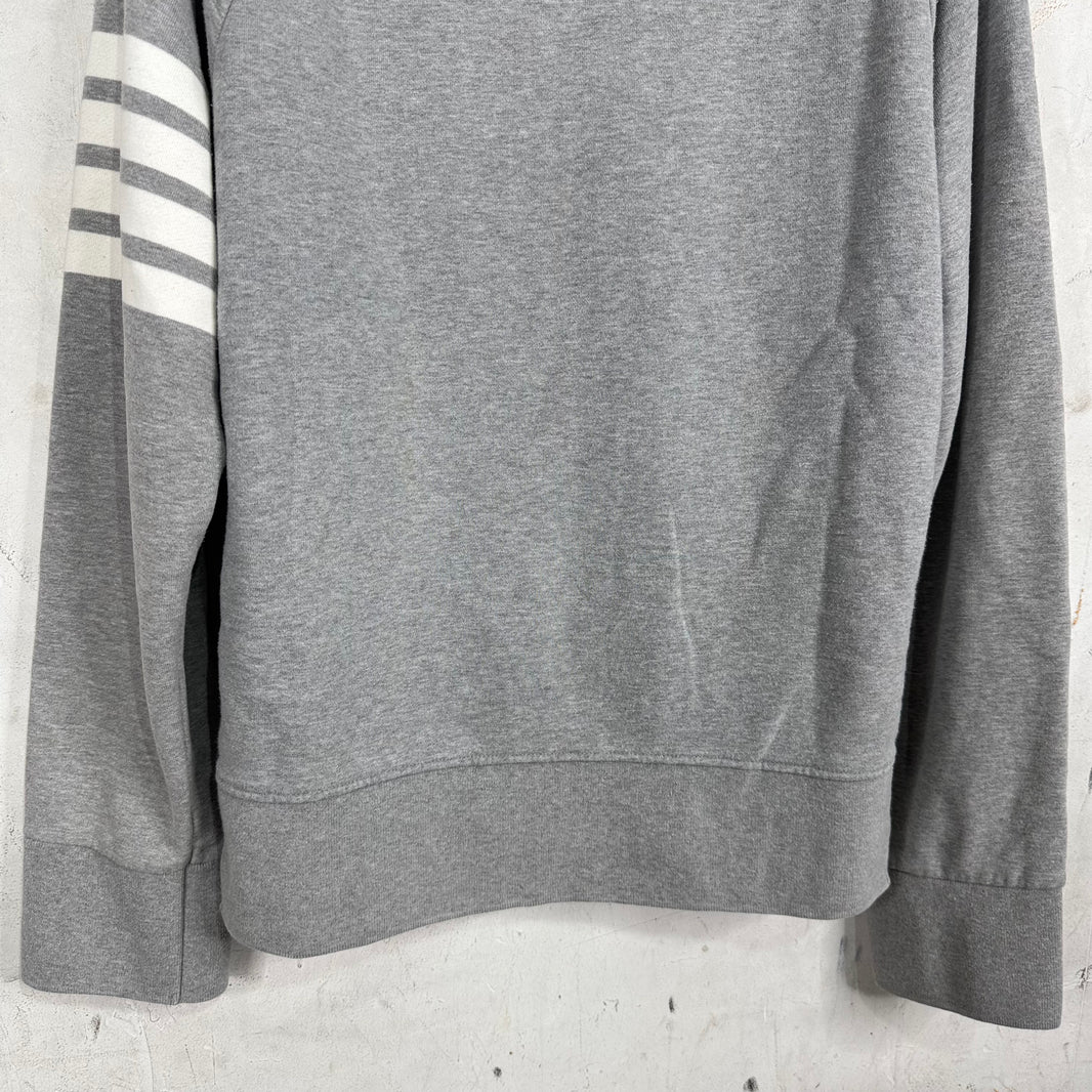 Thom Browne Grey Zipped Hoodie
