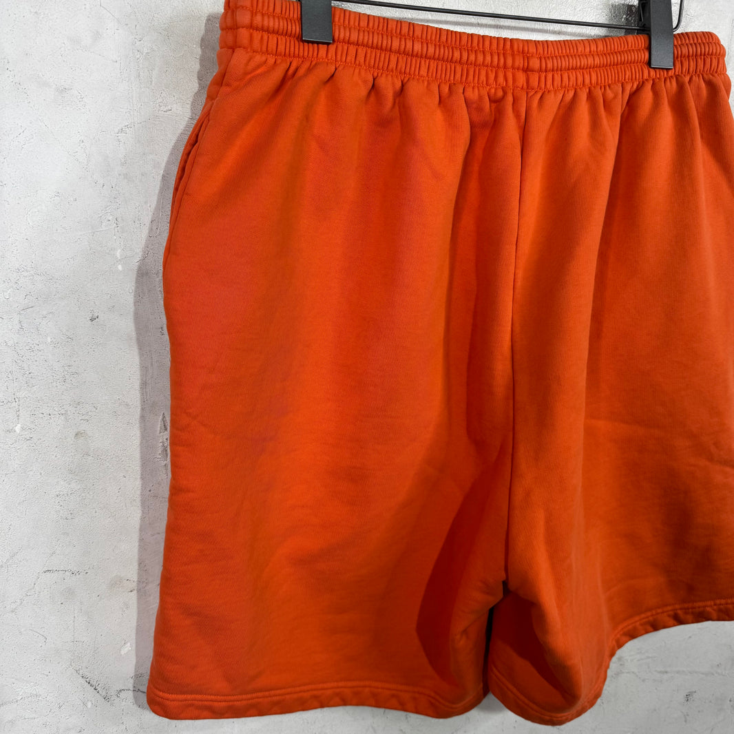 Balenciaga Orange Logo Sweatshorts